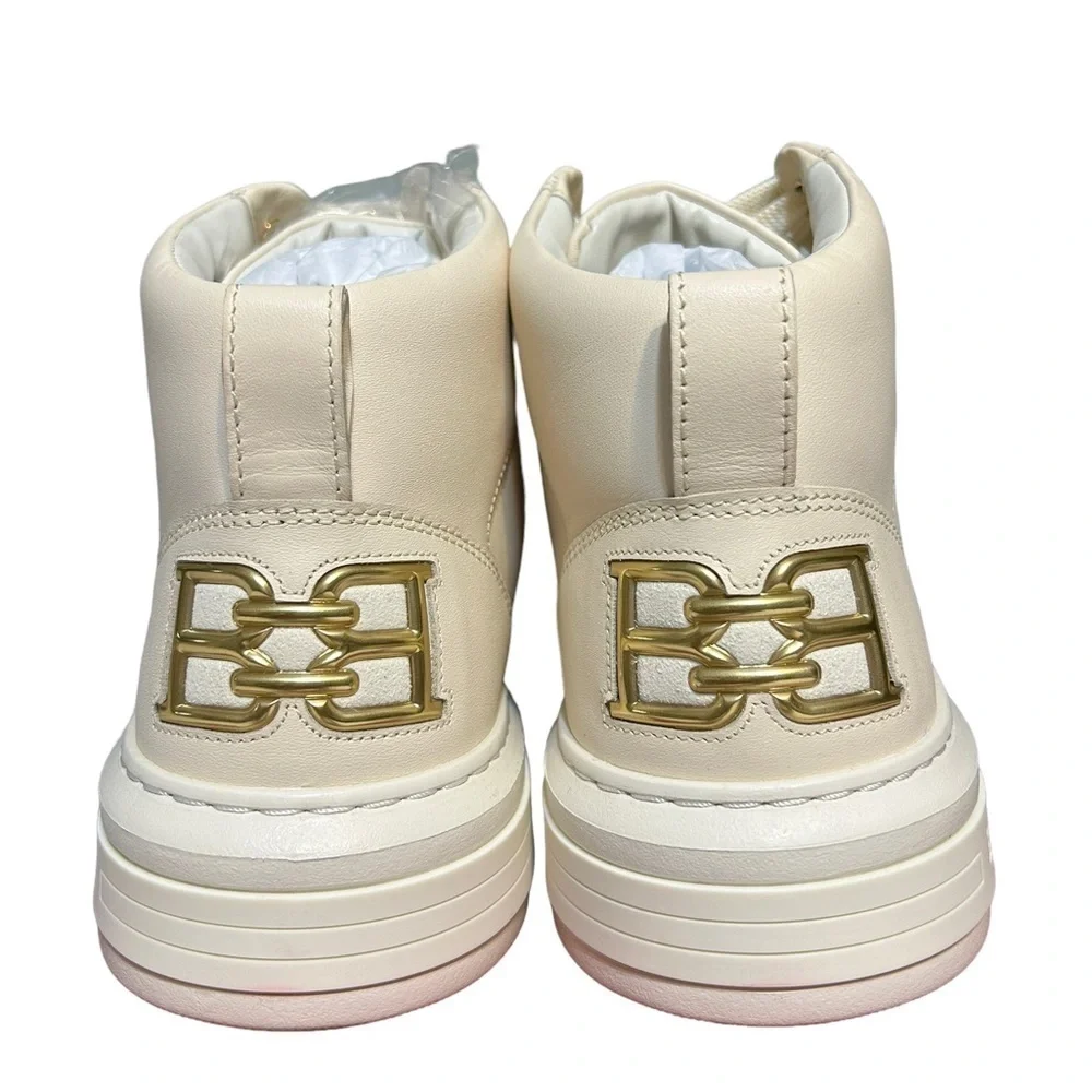 Bally Meson Striped Mid-Top Sneakers-Bone - Picture 3 of 16